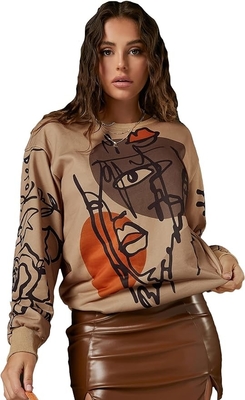 Купить BSCI Custom Graphic Sweaters Круглая шея Длинный рукав Суитшерт Контрастный цвет online manufacture